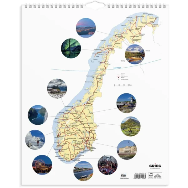 Billedkalender GRIEG 2026 Norge