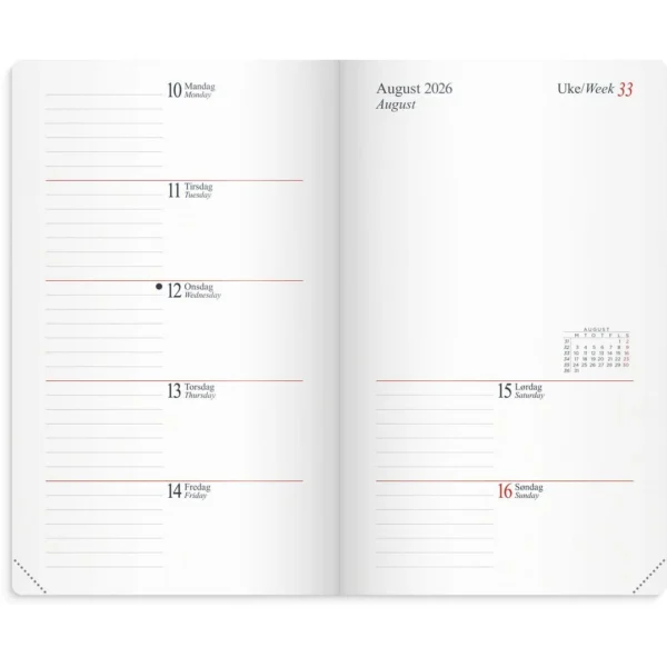 Lommekalender GRIEG Maxi 2026 Lite sort