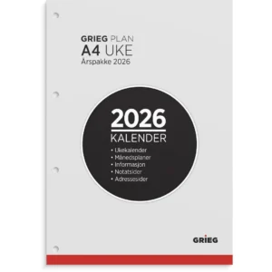 Årspakke GRIEG A4 2026 uke