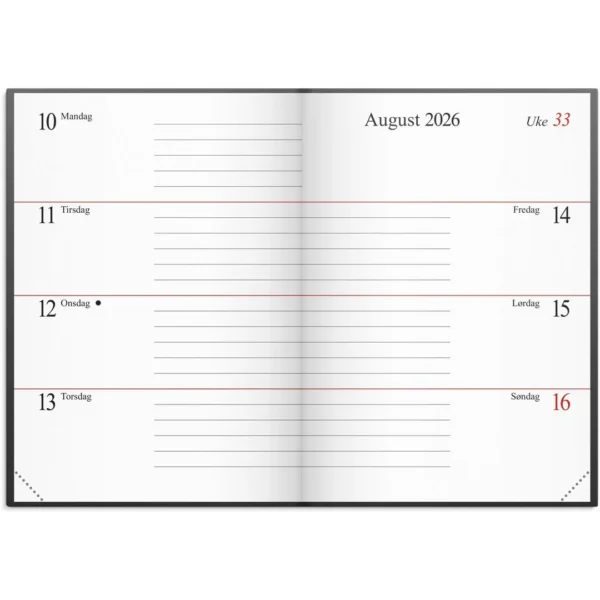 Lommekal. GRIEG Mini 2026 imitert grå