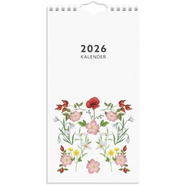 Veggkalender GRIEG 2026 Blomster Mini