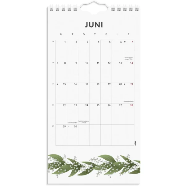 Veggkalender GRIEG 2026 Blomster Mini