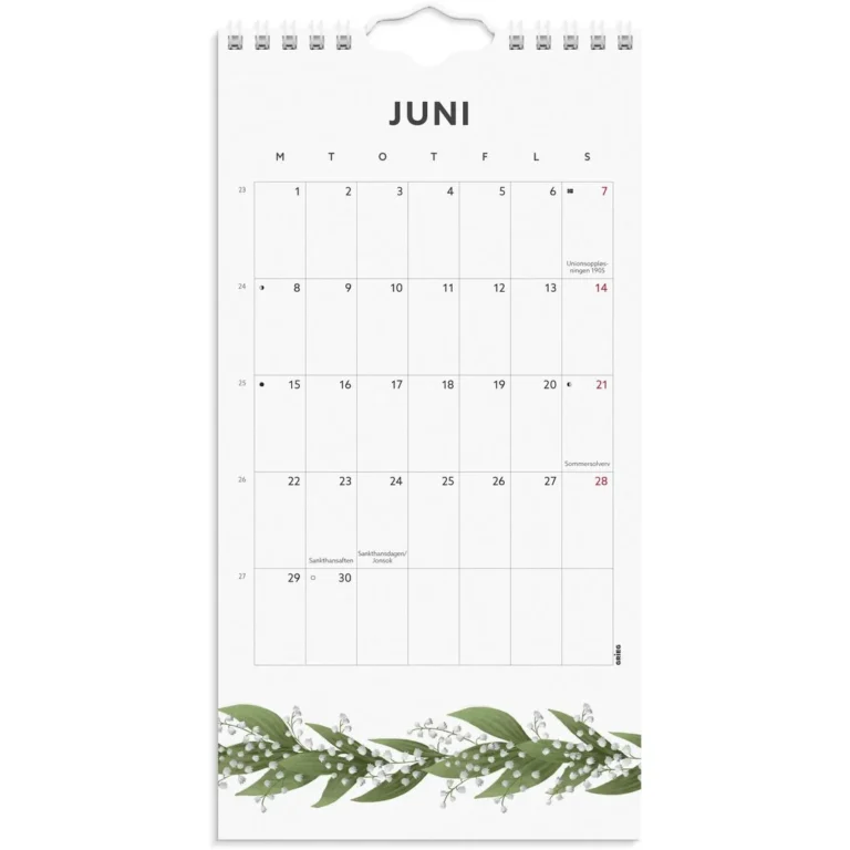 Veggkalender GRIEG 2026 Blomster Mini - Bilde 2