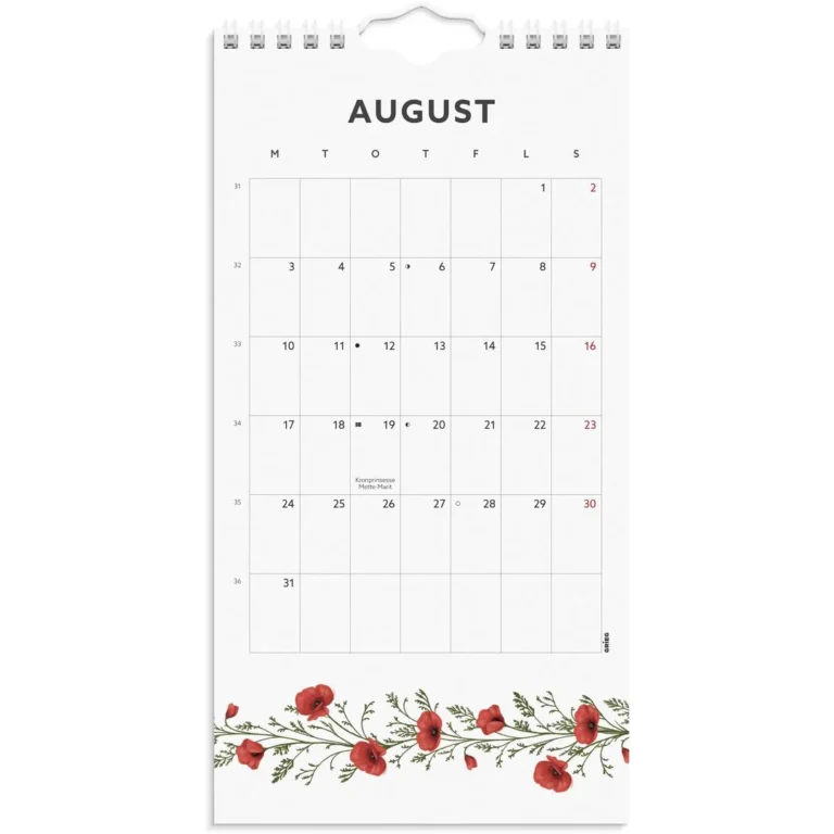 Veggkalender GRIEG 2026 Blomster Mini - Bilde 3