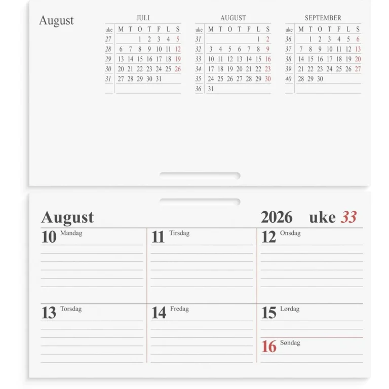 Bordkalender GRIEG 2026 uke - Bilde 2