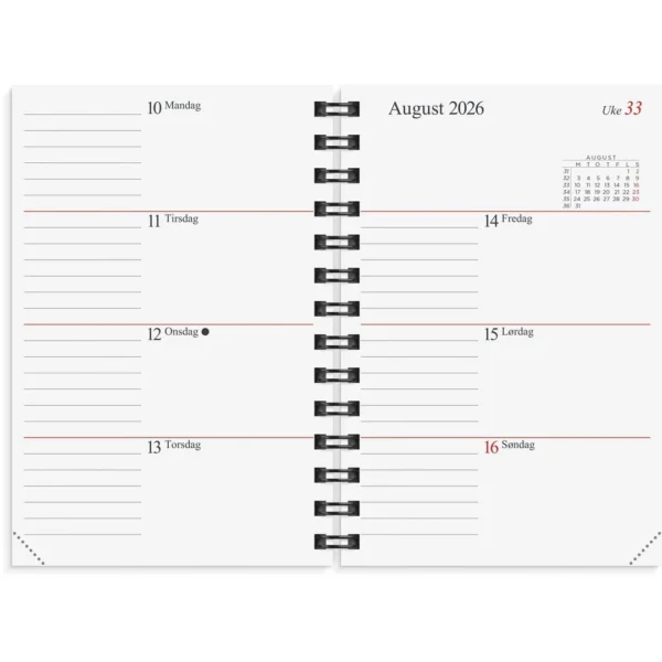 Lommekal GRIEG Gemini 2026 refill