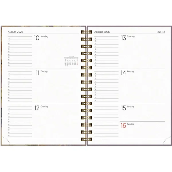 Kalender GRIEG Leo A5 spiral 2026 Fiol