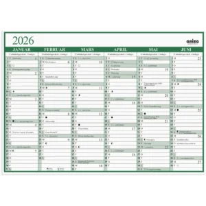 Platekalender GRIEG A3 2026 enkel