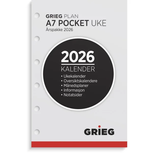 Årspakke GRIEG A7 2026 uke