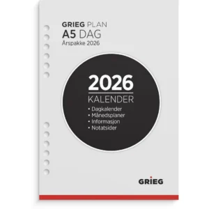 Årspakke GRIEG A5 2026 dag