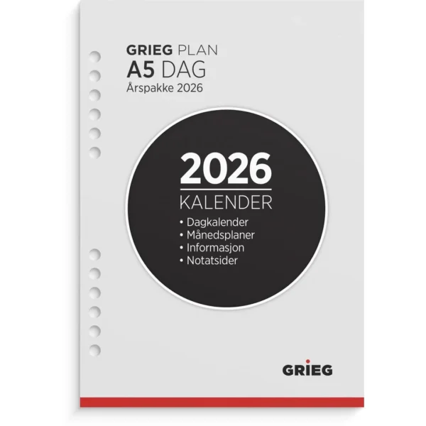 Årspakke GRIEG A5 2026 dag