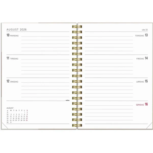 Ukekalender GRIEG Multi A6 2026 beige