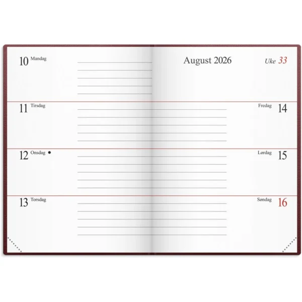 Lommekalender GRIEG Mini 2026 plast burg