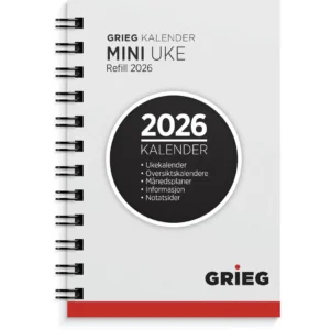 Lommekalender GRIEG Mini 2026 refill