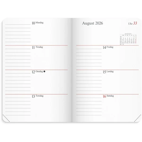 Lommekal GRIEG Gemini 2026 Lite sort