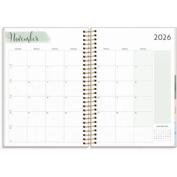 Kalender Life Organizer 2026 C5 Blomster