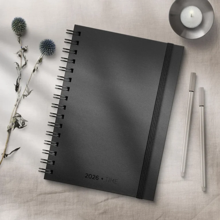 Dagbok GRIEG Time A5 spiral 2026 sort - Bilde 4