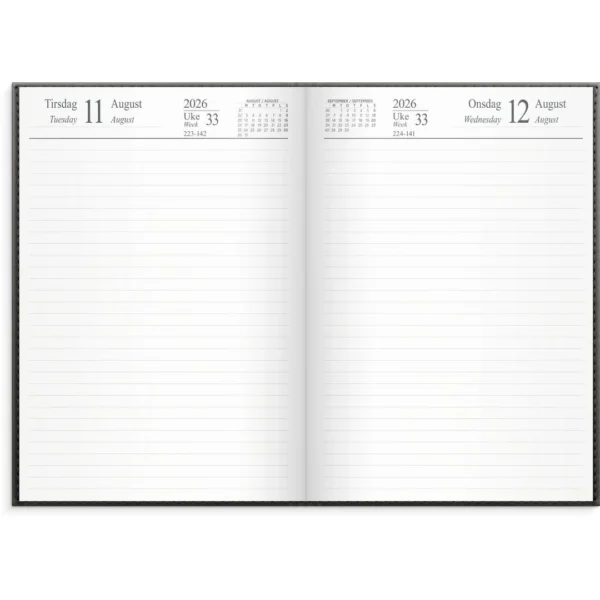 Dagbok GRIEG Virgo A5 2026 mørkgrå