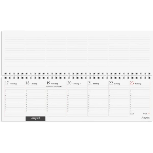 Avtalekalender GRIEG 2026 spiral