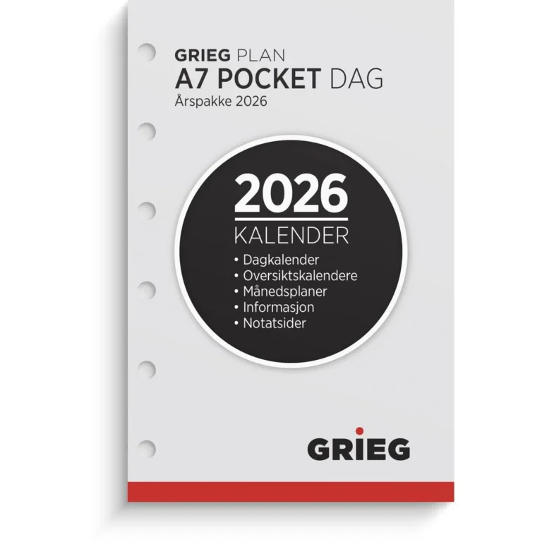 Årspakke GRIEG A7 2026 dag