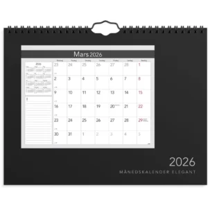 Månedskalender GRIEG 2026 Elegant