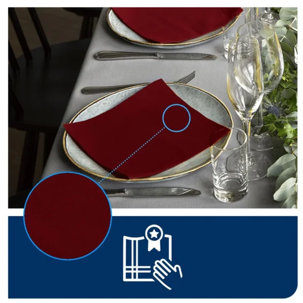 Serviett TORK linstyle 39cm burgund (50)