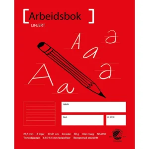 Arbeidsbok 17x21 80g 5,5:7:5,5 hj.linje