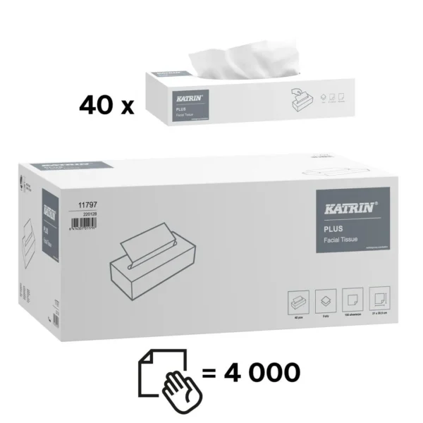 Ansiktsserviett KATRIN Plus (100)