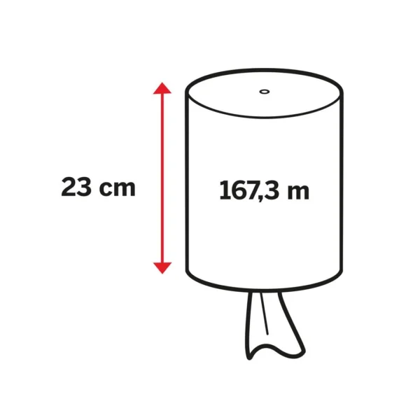 Tørkerull KATRIN Plus M 2L u/hylse 167m