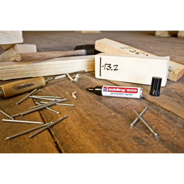 Merkepenn EDDING 500 skrå rød