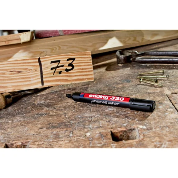 Merkepenn EDDING 330 skrå rød