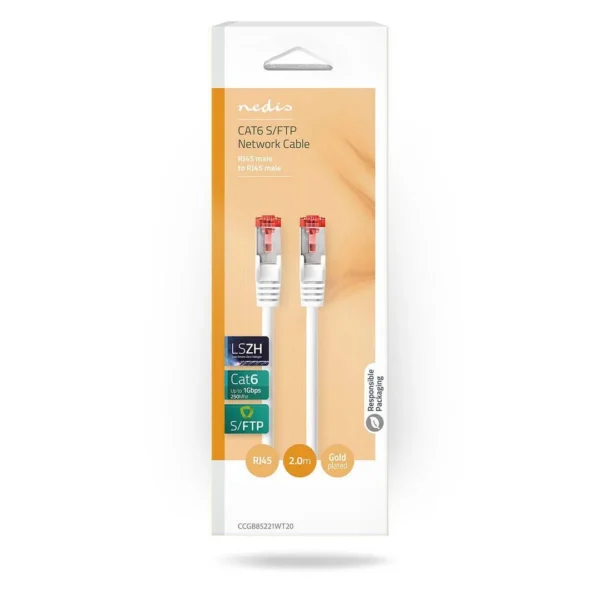 Kabel NEDIS Nettverk CAT6 2m hvit