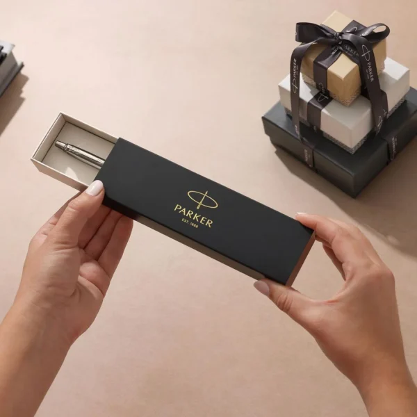 Kulepenn PARKER Jotter r.steel chr blå