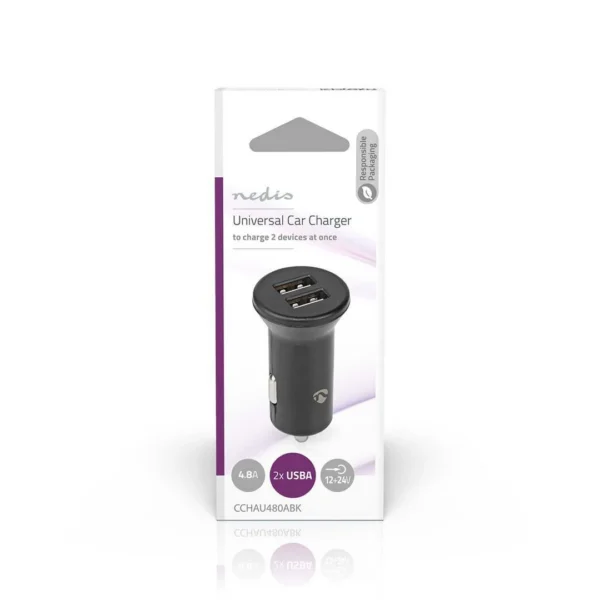 Billader NEDIS 24W 2x 2.4 A