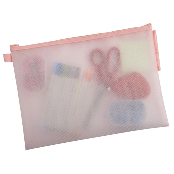 Oppbevaringslomme gl.lås A4 Pastell ass