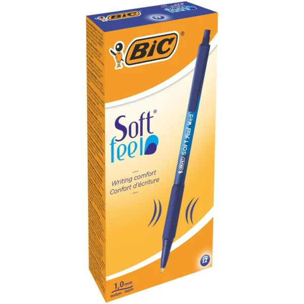 Kulepenn BIC Softfeel Clic Grip M blå