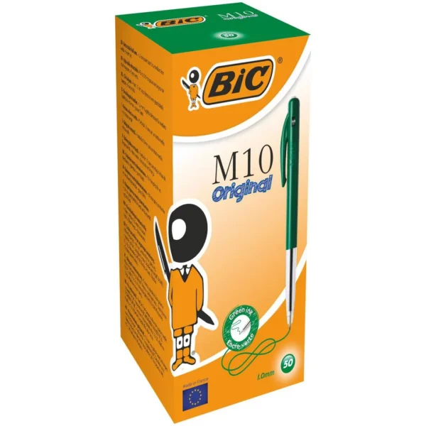 Kulepenn BIC M10 Clic M grønn