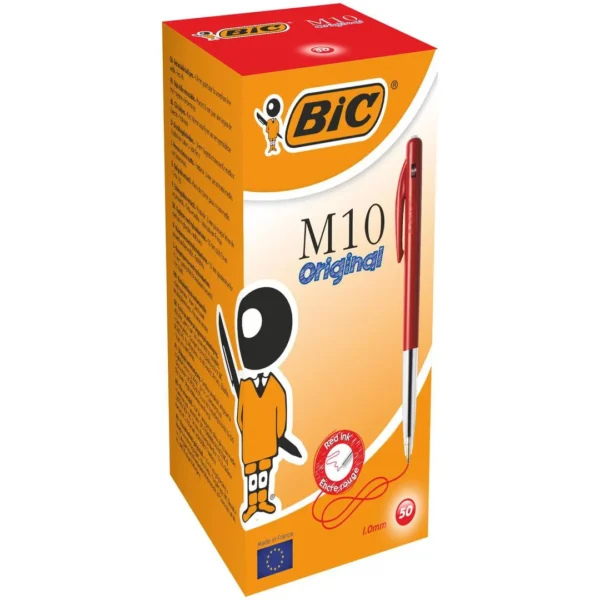 Kulepenn BIC M10 Clic M rød