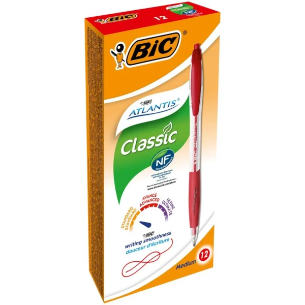 Kulepenn BIC Atlantis Classic M rød