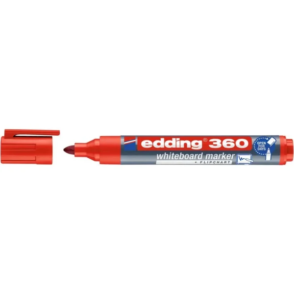 Whiteboardpenn EDDING 360 rund rød