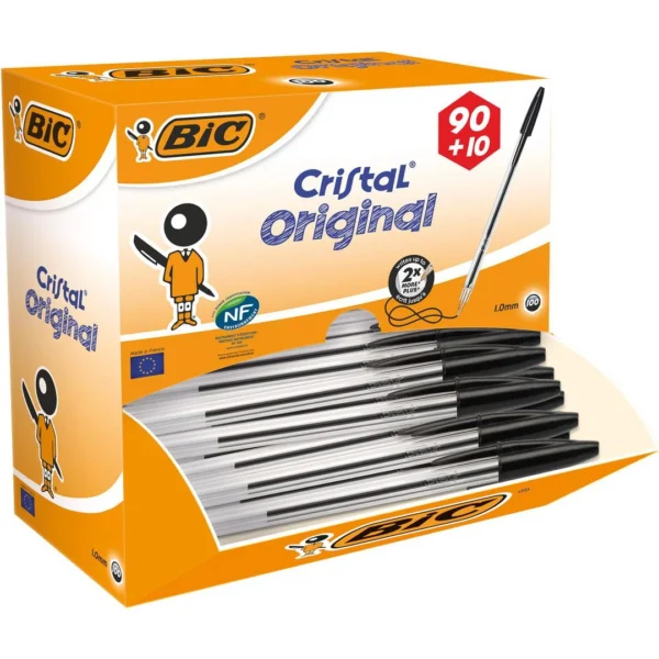 Kulepenn BIC Cristal M sort (100)