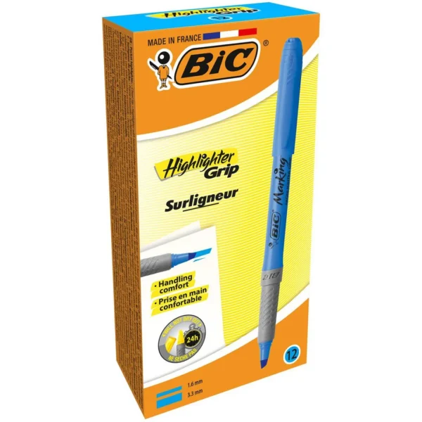 Tekstmarker BIC Highlighter Grip blå
