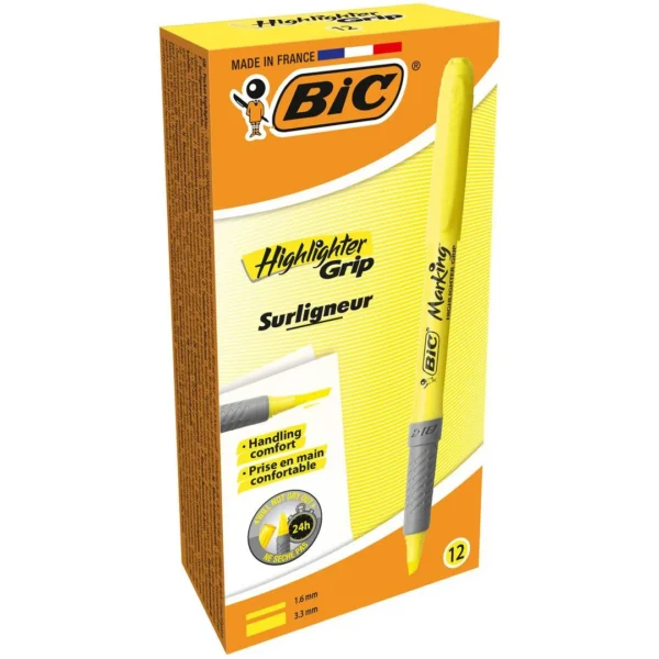 Tekstmarker BIC Grip gul