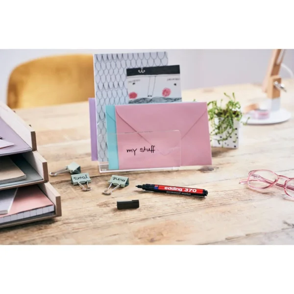 Merkepenn EDDING 370 rund blå