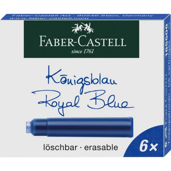 Blekkpatron FABER CASTELL blå (6)