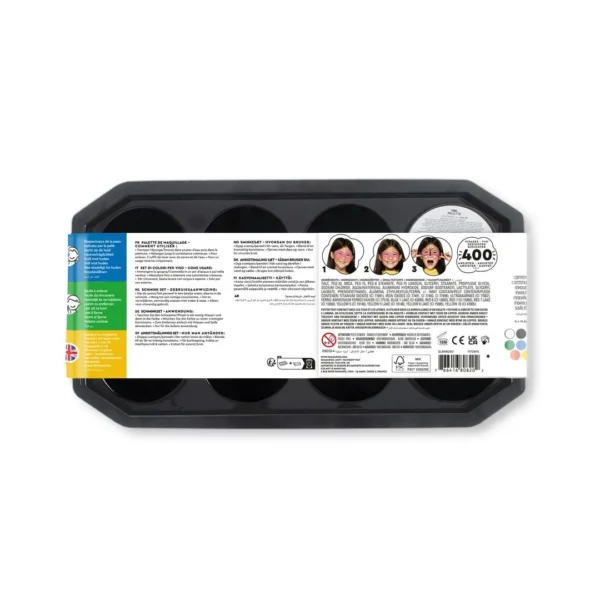 Ansiktsmaling SNAZAROO 18ml sett 8 frg