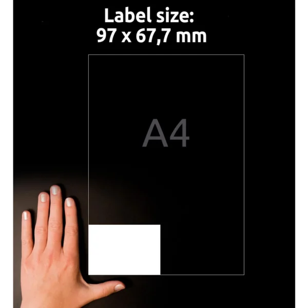 Etikett AVERY Ultragrip 97x67,7mm (800)