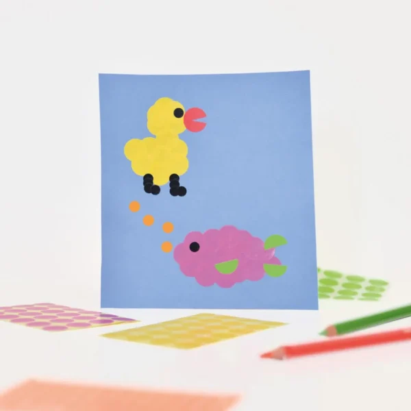 Etikett AVERY manuell ø12mm gul (270)