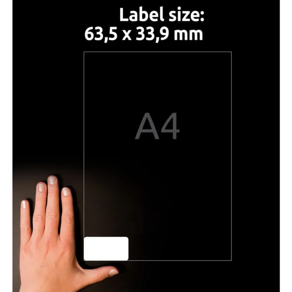 Etikett AVERY polyester 63,5x33,9 (480)