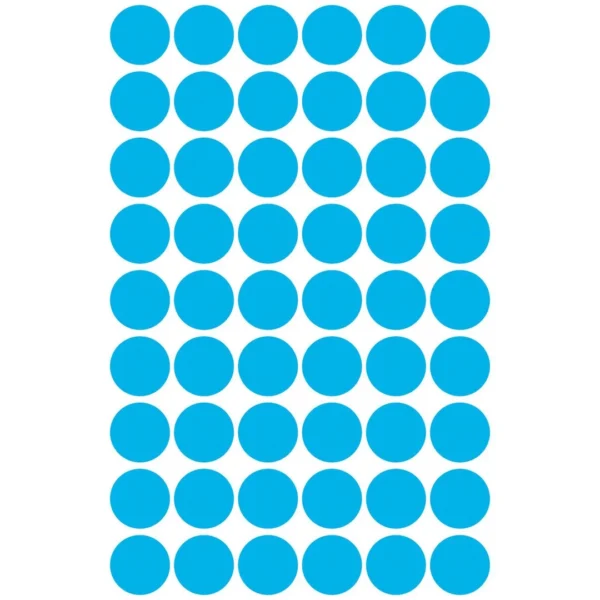 Etikett AVERY manuell ø12mm blå (270)